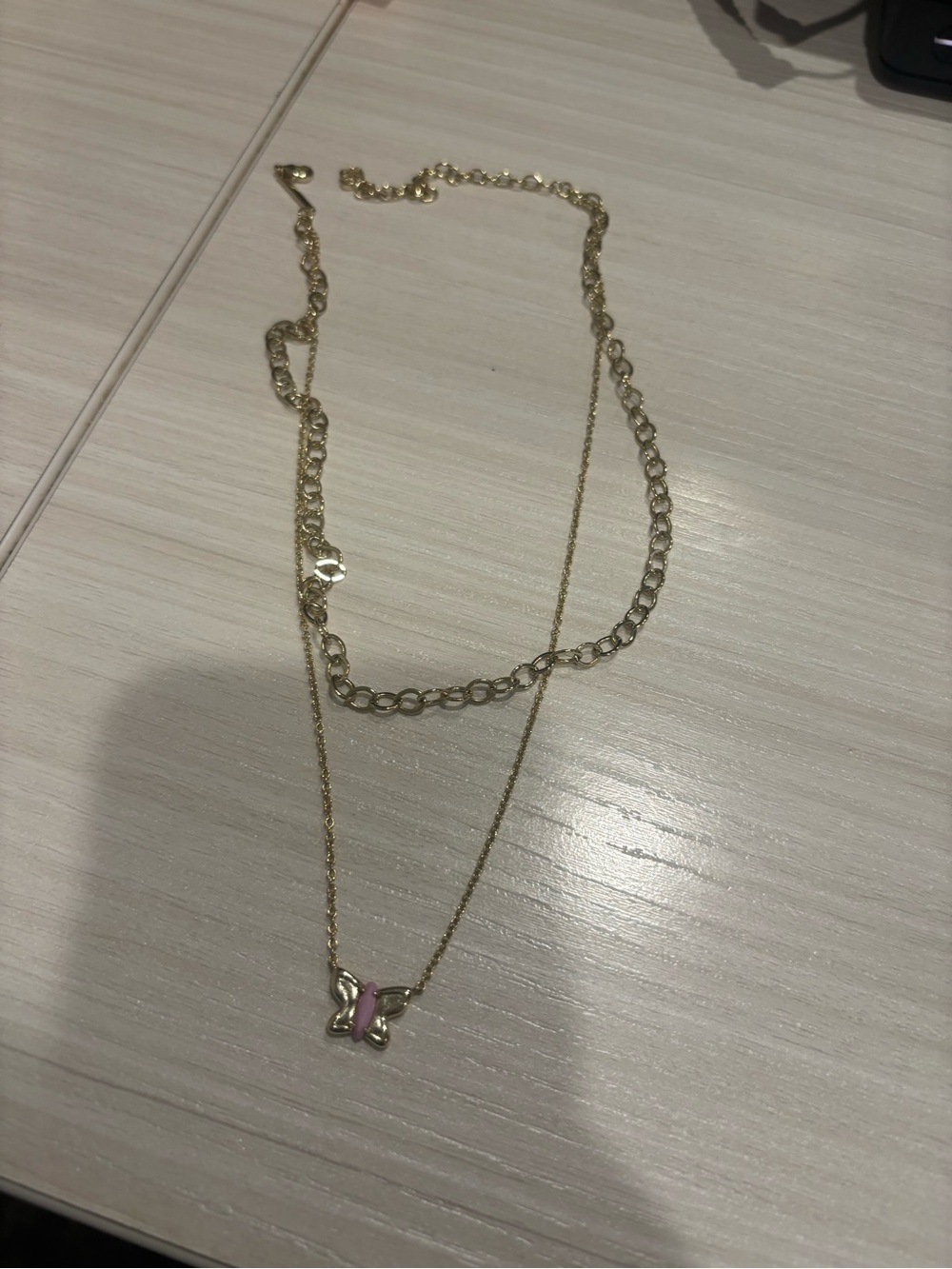 Kendra Scott Delicate Gold Butterfly Pendant Necklace with Pink Butterfly Accent